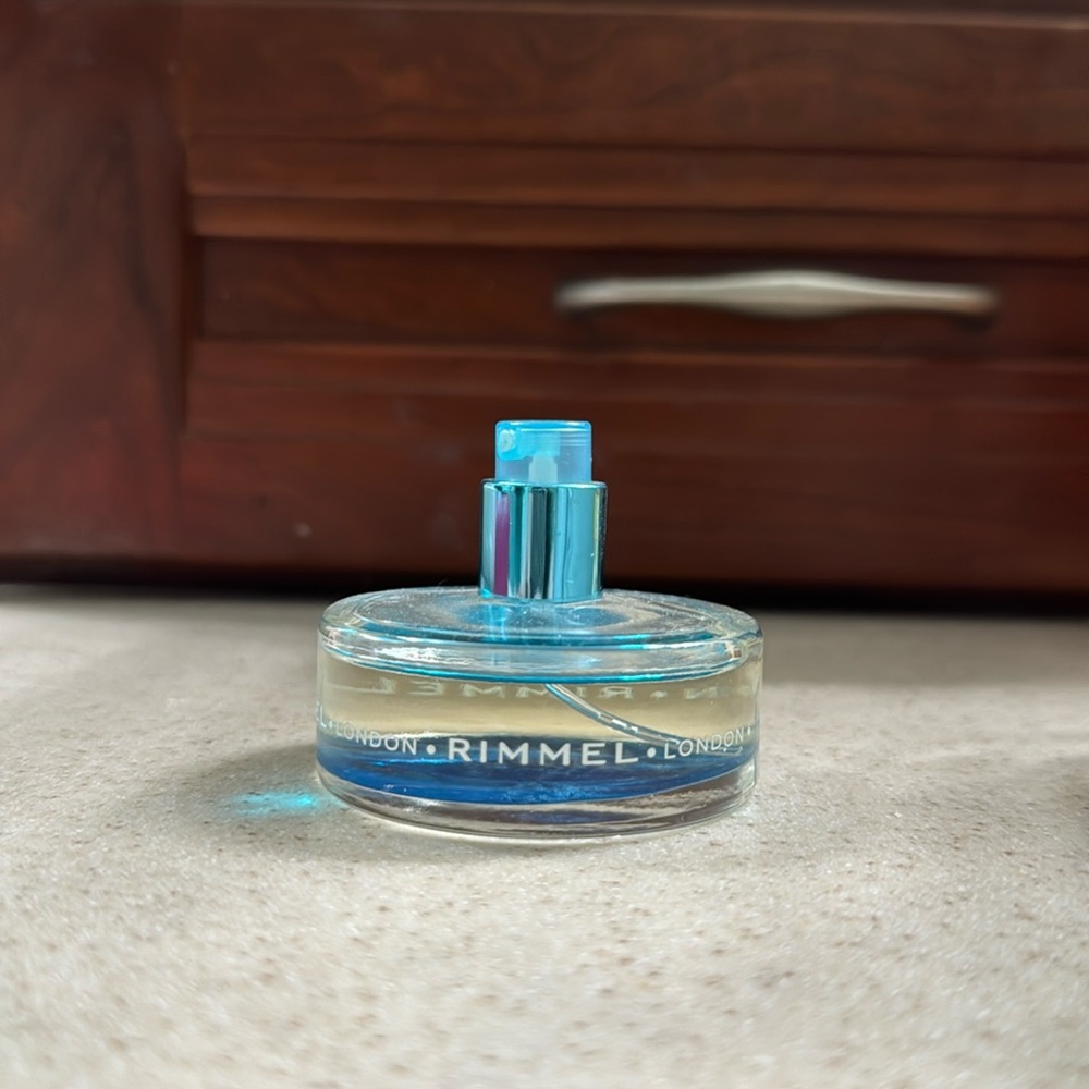 Rimmel London Cool (blue) 1 oz. spray fragrance *Rare* perfume scent